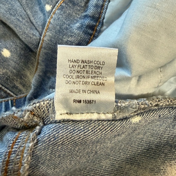 Oli & Hali Bleach Splatter Wide Leg Pleated Side Jeans - XL - EUC - Picture 9 of 16